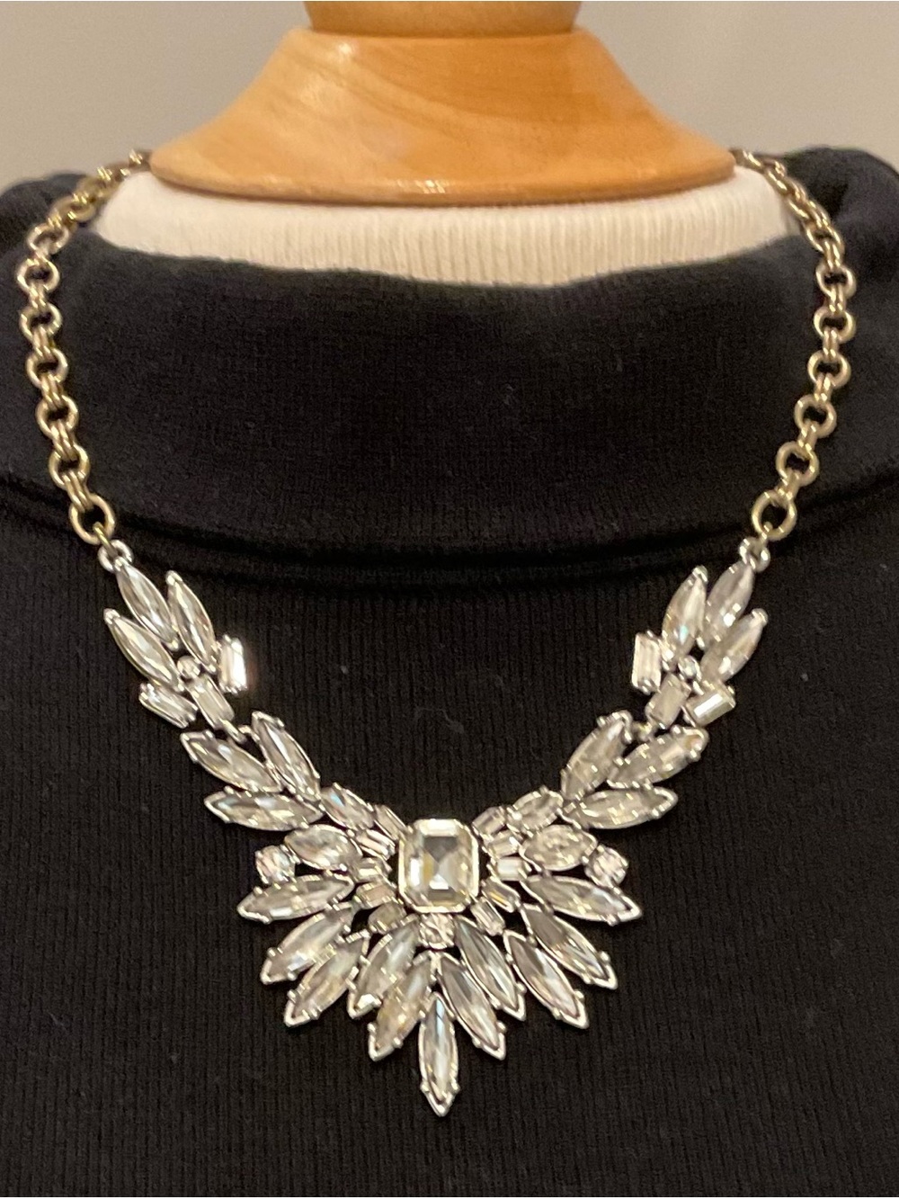 Banana Republic Cut Glass Statement Necklace